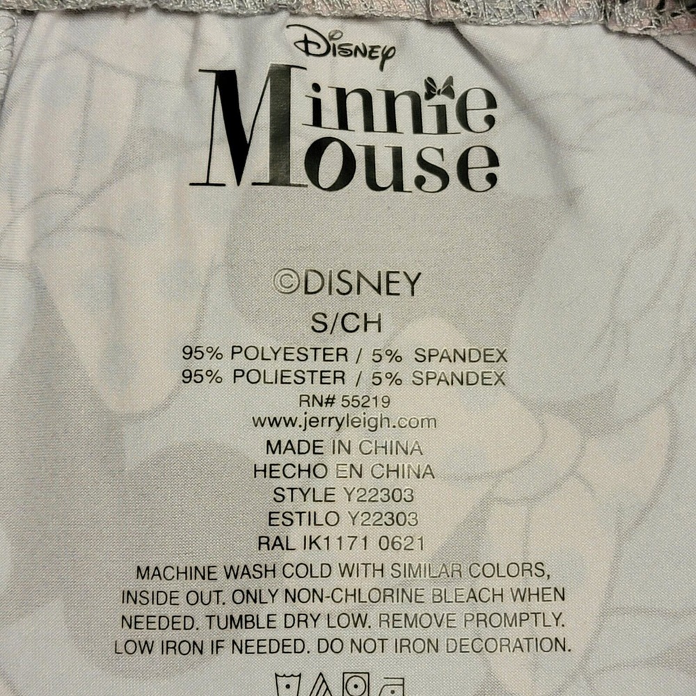 Disney Minnie Mouse Pajama Pants Womens S Gray Pink Joggers PJs Sleepwear Lounge - Picture 7 of 7